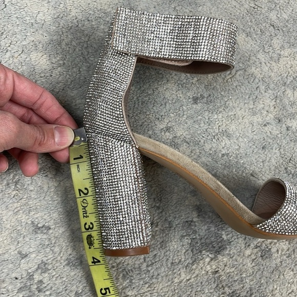 Jeffrey Campbell Kassidy Heels Sparkle Crystals Silver Party Glam NYE Sz 7 - Picture 14 of 15